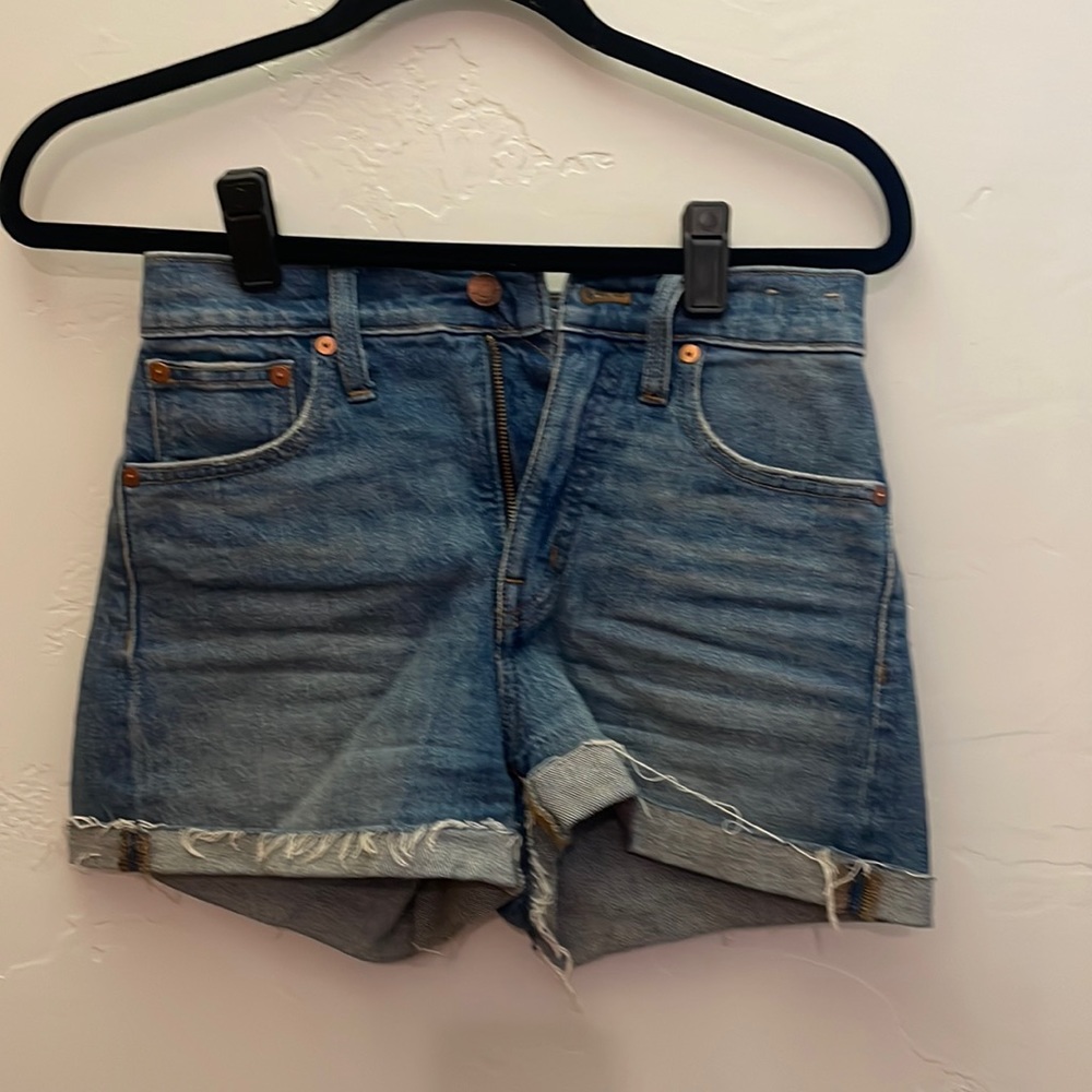 Madewell high waisted jean shorts